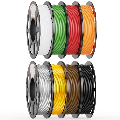 YOOPAI PLA Filament 1.75mm, 250g PLA+ & Silk Bundle, 8 Rolls - color: Pla Bundle-250gx8-112040013