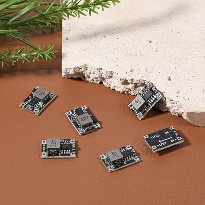 6 Packs 5V Buck Converter Module, 5V-30V to 5V DC DC Voltage Regulator Mini MP1584EN DC-DC 3A Power Supply Adjustable Module PCB Board Power Buck Modules