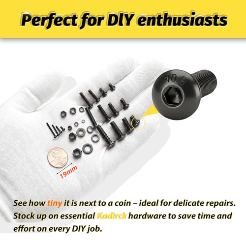 2280PCS M2M3M4M5 Metric Hex Socket Button Head Screws Assortment Kit - size: M2-M5 2000Pcs