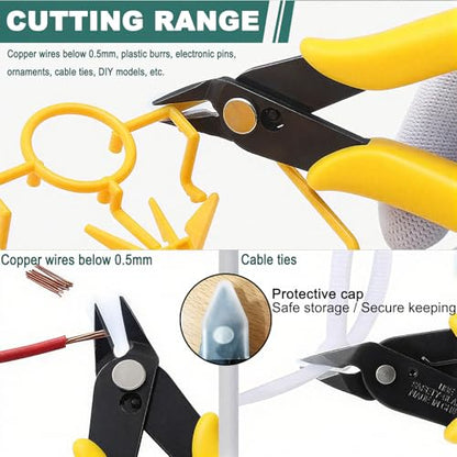 3D Printer Deburring Tool Set with 11pc High Speed Steel Multipurpose Blades Removing Burr 5Pcs Needle File 1pc Micro Wire Cutter for 3D Printed Edges Metal Resin Copper Plastic PVC Pipes