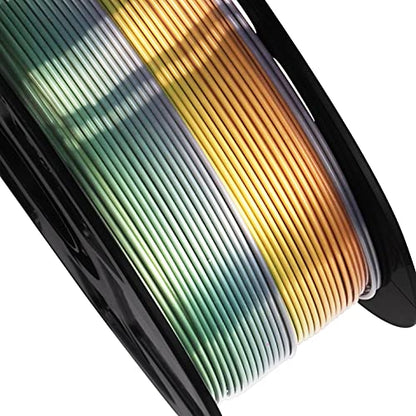 BBLIFE Silk Shiny Multi Color Fast Change Rainbow PLA Filament, 1kg 2.2lbs 1.75mm 3D Printing Material, Widely Support for FDM 3D Printer, Easy to Print - color: Rainbow