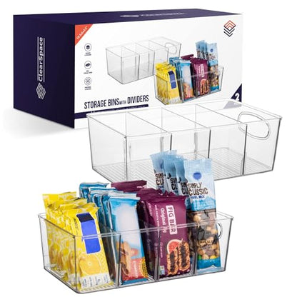 ClearSpace Pantry Organizers and Storage and Cabinet Organizer, 2 Pack - size: 10.5"L x 6"W x 3.5"H