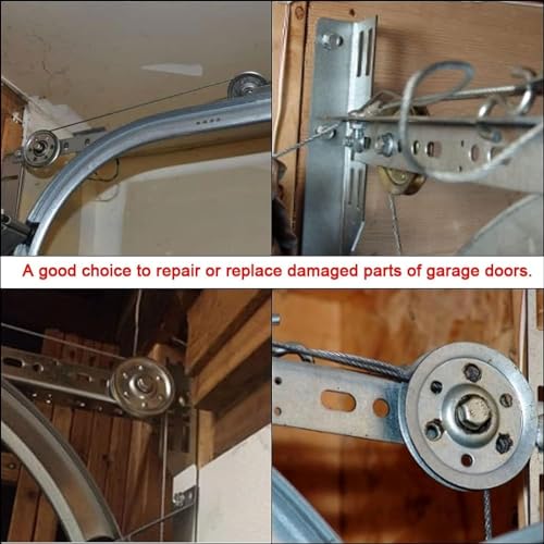 4" Garage Door Pulley, 1/8" - 400LB Load, with Heavy Duty Sheave Pulley, Clevis Fork, Bolts and Nuts | Pulley Replacement for Garage Door Extension Spring Systems (4-Pack) - size: 4 Pack