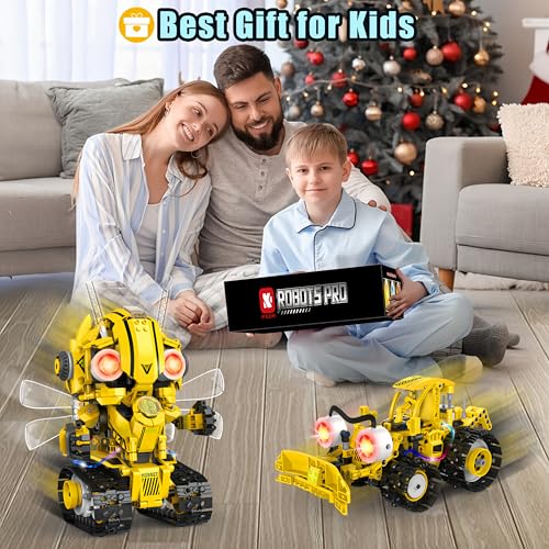 STEM Robotics Kit for Kids 6-12, App & Remote Control Robot Building Kit