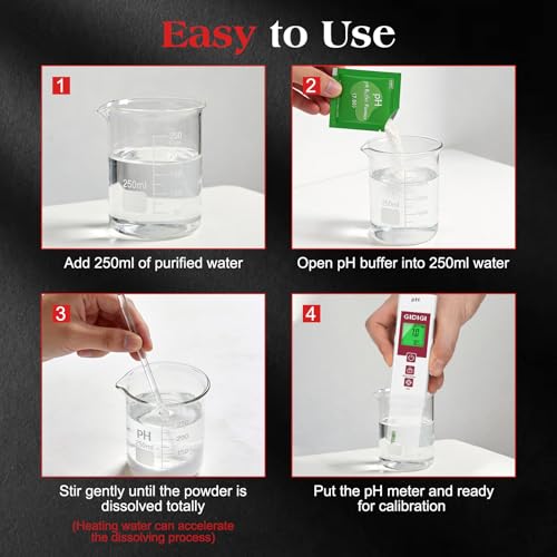 18-Pack pH Meter Buffer Solution Powder 7.00/4.00/10.01 - color: Green 4/7/10