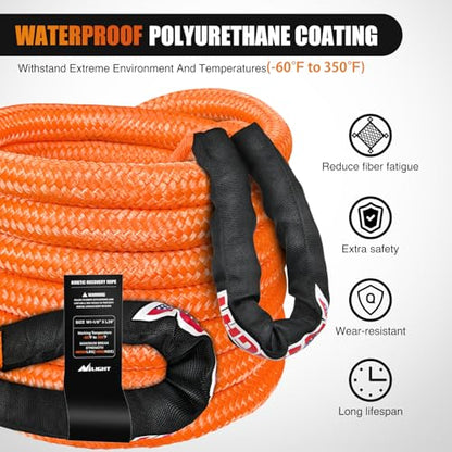 Nilight 1-1/8in x 30ft Kinetic Recovery Rope - color: 1-1/8in x 30ft Rope