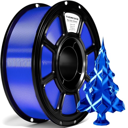 Silk PLA Filament 1.75mm,3D Printer Filament with a Metallic Glossy Finish, Dimensional Accuracy +/- 0.02 mm, 1kg Spool(2.2lbs) Fits for Most FDM 3D (A-Silk Blue Pla) - color: A-silk Blue Pla