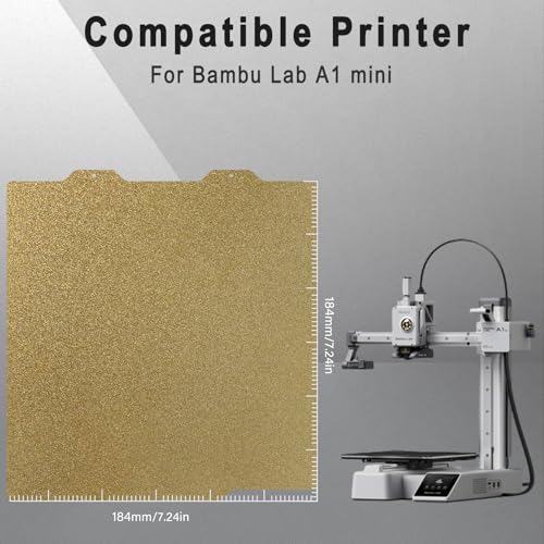 3D Printer Build Surface Flexible PEI Hotbed Plate Double Sided Printer Bed 184mm Compatible with Bambu Lab A1 mini - color: Double side PEI, size: 184mm A1 mini