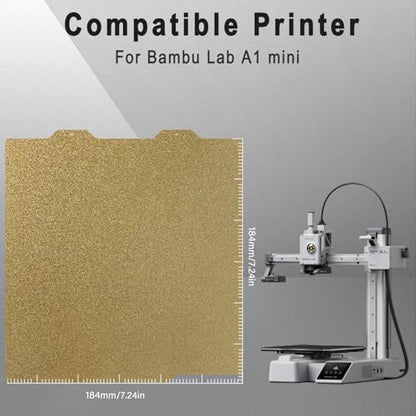 3D Printer Build Surface Flexible PEI Hotbed Plate Double Sided Printer Bed 184mm Compatible with Bambu Lab A1 mini - color: Double side PEI, size: 184mm A1 mini