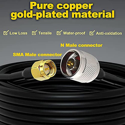 onelinkmore 25ft N Male to SMA Male RG58 Coax Cable for Antenna & SDR - size: 25FT