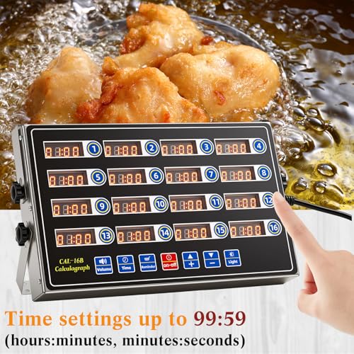 Relaxweex 1 Pack Commercial Digital Kitchen Timer for Cooking, 16 Channel - color: Black, size: 16 Channel