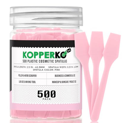 Kopperko Mini Face Cream Spatula, 2.5 Inch, 500 Pack, Pink - color: Pink, size: 500 Spatulas