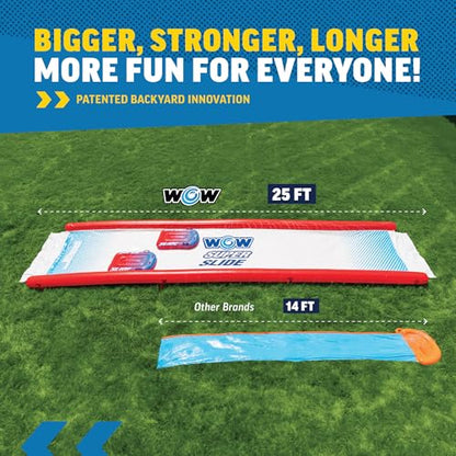 Wow Sports Super Inflatable Lawn Water Slide - 25 ft - Zigzag Sprinklers
