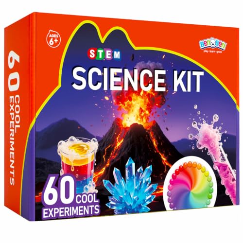 BenBen Science Kit for Kids Age 6-8, 60 Starter Experiments,Birthday Gift