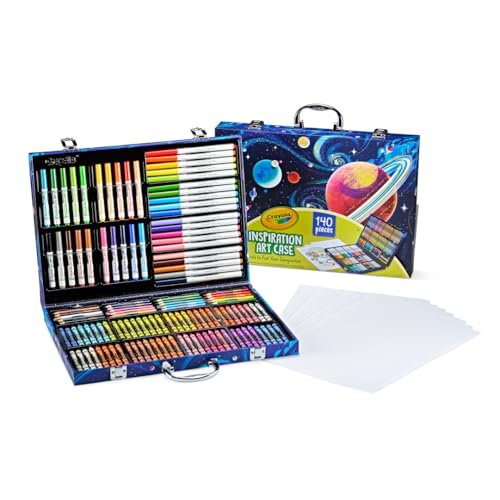 Crayola Inspiration Art Case Coloring Set, 140pc Space Theme – Art Kit for Kids, Crayons, Markers, Pencils, Gift for Boys & Girls, Ages 5, 6, 7, 8 [Amazon Exclusive] - style: Space