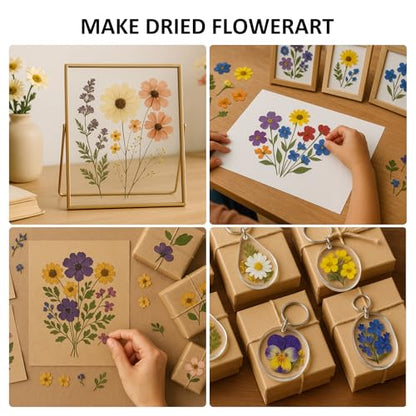 MeRGBWLife Large Flower Press Kit for Adults – 10.8"x6.9" Wooden 6-Layer Flower Press for Pressed Flowers, Herbs & Leaves, DIY Flower Preservation for Bookmarks, Weddings, and Craft Projects - size: 10.8"x6.9"