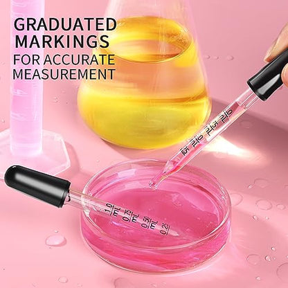 Teenitor 20Pack Droppers Eye Dropper 1mL, Droppers for Oils, Medicine Dropper Glass Dropper, Straight-Tip Eye Dropper Pipette Dropper for Oils, Ear Dropper Eye Droppers for Feeding Lab Medicine