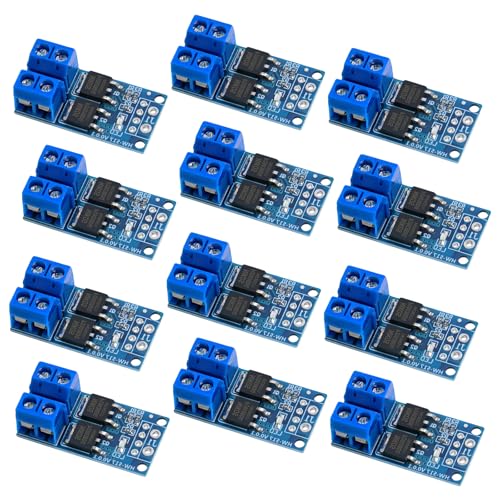 12PCS Dual Channel High-Power MOSFET PWM Driver Module, 0-20KHz Speed & Brightness Controller for Motor/Light, DC 5-36V 400W 15A (Peak 30A) - style: 12PCS