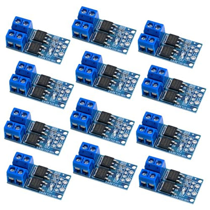 12PCS Dual Channel High-Power MOSFET PWM Driver Module, 0-20KHz Speed & Brightness Controller for Motor/Light, DC 5-36V 400W 15A (Peak 30A) - style: 12PCS