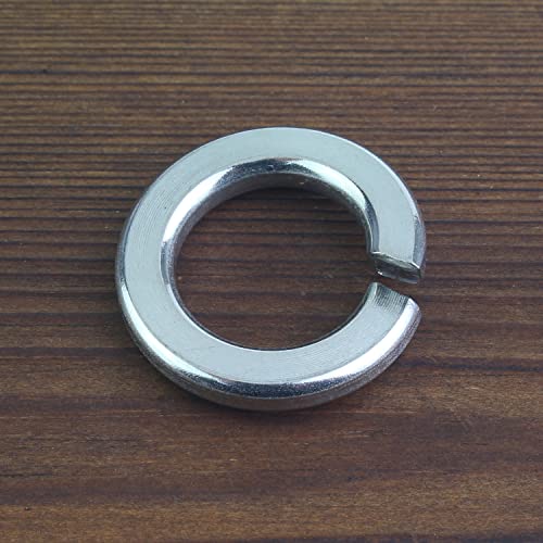 HELIFOUNER 6 Pieces 1" Stainless Steel Split Lock Washers, 304 Stainless Steel 18-8 Spring Lock Washers for Screws Bolts - size: 1" (6 PCS)