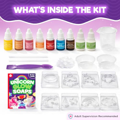 Doctor Jupiter Glow in The Dark - Unicorn Soap Making Kit for Kids Ages 6+ - style: Unicorn Glow Soaps: 6+