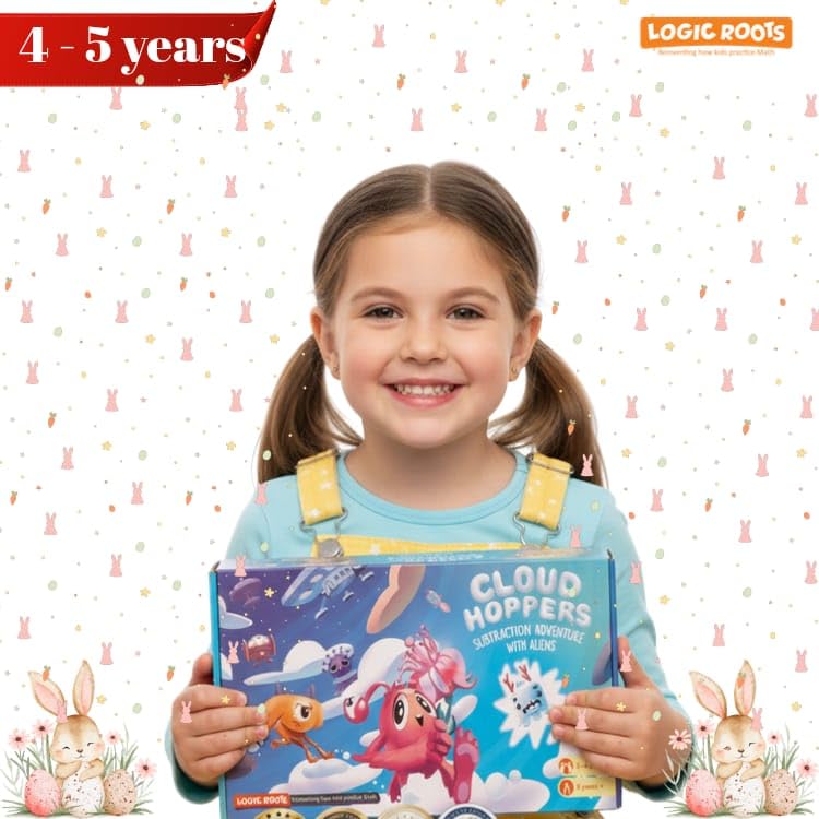 Cloud Hoppers Addition and Subtraction Game - Fun Math Board Game for 6-8 Year Olds, Easy to Play Educational Game for Kids at Home, Perfect STEM Toy Gift for Girls & Boys, Grade 1 & Up - style: Cloud Hoppers