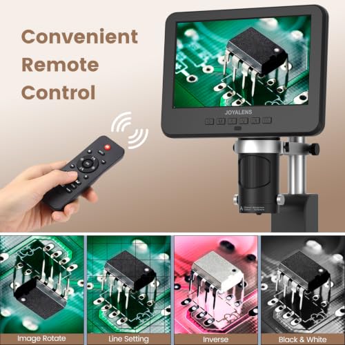 JL246PS 3 Lens 4000X HDMI Digital Microscope with 7'' IPS Screen