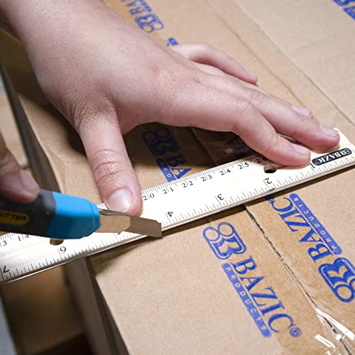 BAZIC Products 12 in Wooden Ruler, Inch & Metric (30 cm) - size: 1-Pack