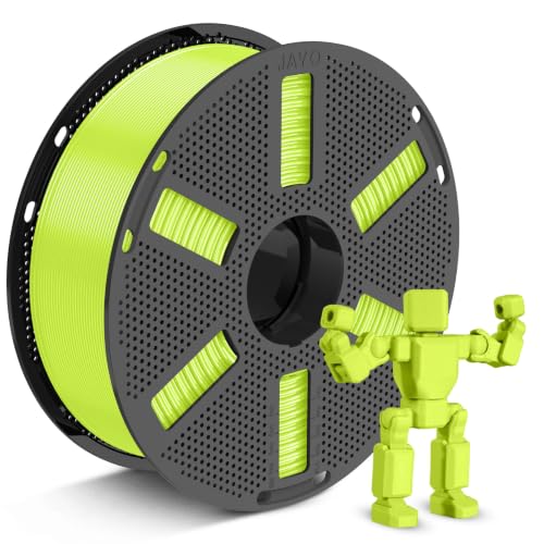 JAYO PETG 3D Printer Filament 1.75mm, 1.1kg Reusable Spool, Leaf Green - color: 1.1kg Tennis Court Green