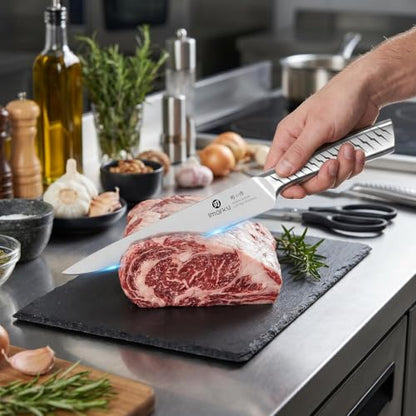 Imarku 14‑Piece Kitchen Knife Set｜Pro Cutting Power, Easy for Home Use - color: Light Brown