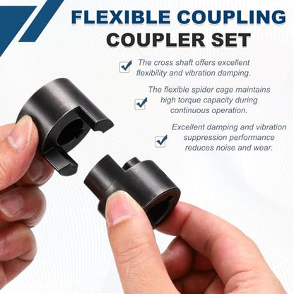 MECCANIXITY Flexible Coupling Coupler Set, 5/8" to 5/8" L070 Black - size: 5/8" to 5/8"