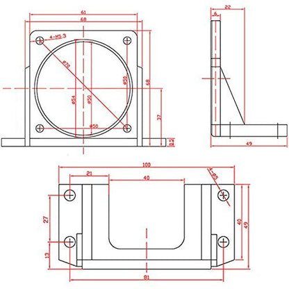 Bringsmart Motor Mounting Bracket for 60ktyz AC Gear Motor Support