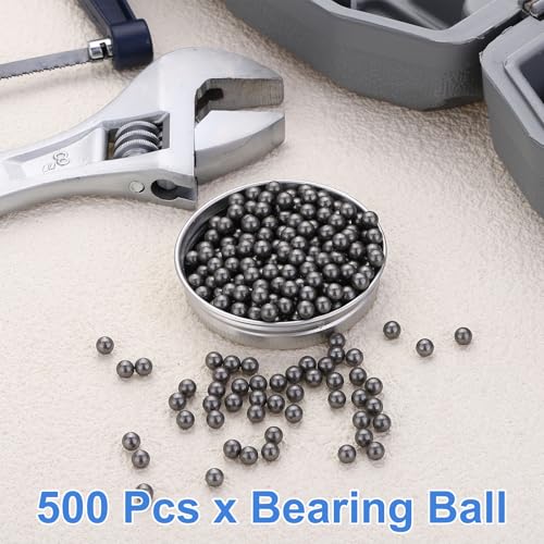 uxcell 500Pcs 4.763mm Bearing Balls,Solid Carbon Steel G1000 Precision Ball - size: 4.763mm