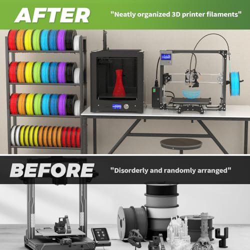 3D Printer Filament Storage Rack, Heavy-Duty 5-Tier Organizer for 3D Printing Spools, Large Capacity Holder for 3D Printing Rolls - style: 5-Tier