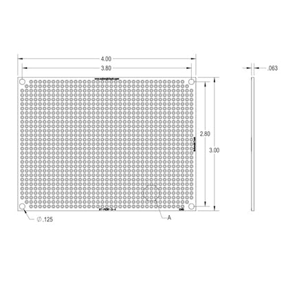 Double Sided ENIG Perf Board, PCB Board, Electronic Circuit Board for DIY Prototype Circuit, FR4, Plated Through Hole Solder Prototype Board, ST-PERF (3" x 4") - style: 3" x 4"