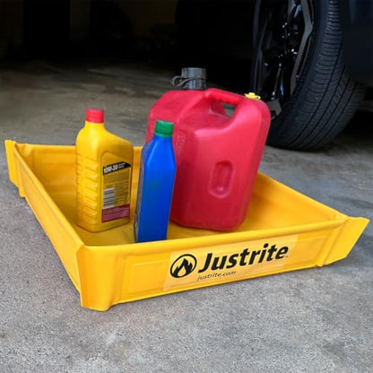 Justrite Collapsible Utility Tray, 18" x 18" x 4" - style: 18" x 18"