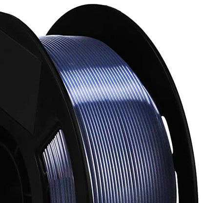 1.75mm Silk Pearlescent Shiny Black PLA Filament, 1kg 2.2lbs 3D Printing Material, Widely Support for FDM 3D Printer, Pack with Extra Filament Sample by BBLIFE - color: Black