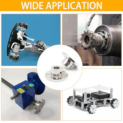 4Pcs 8mm Rigid Flange Shaft Coupling Motor Guide Shaft Coupler Connector with Set Screws & Wrench - color: 8mm