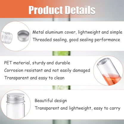 Test Tube, 36 Pack 3.7 Oz Plastic Test Tubes With Caps Clear, Plastic Tubes For Storage Clear Test Tubes With Lids For Bath Salt, Candy, Party, Plants (Silver) - color: Silver