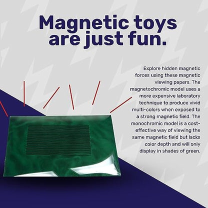 CMS MAGNETICS - 6x6 Green Magnetic Flux Viewing Film for Revealing Hidden Magnetic Field Patterns in Permanent Magnets for Science Projects, Research and STEM Education in Magnetism - size: 6 x 6", style: Green Film