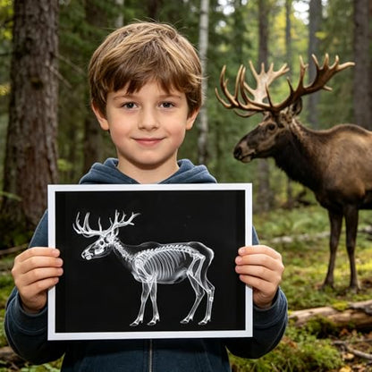 Thematic Animal X-Rays, Set of 16, Simulation Specimen, Science Education Materials for Kindergarten & Preschool, Light Table Accessories, Montessori & Reggio-Inspired (Wild Animals) - color: Wild animals