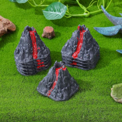 Garneck 10Pcs Simulation Volcano Toy Model - 3.14 Inch Realistic Mini Plastic Volcano Model Dinosaur World Scene Figurine Ornament for Science Experiments Fish Tank Aquarium Fairy Garden Landscape De