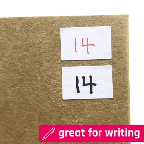 0.5" x 0.3", 2000 Pack - Small Price Stickers, White Pricing Labels - size: 2000 Pack
