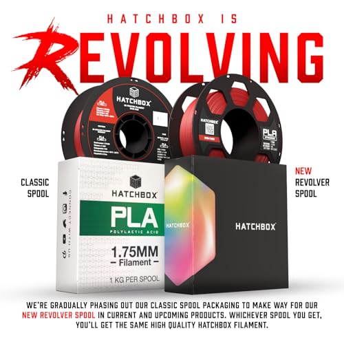 HATCHBOX 1.75mm White PLA 3D Printer Filament, 1 KG Spool, Dimensional Accuracy +/- 0.03 mm, 3D Printing Filament - color: White