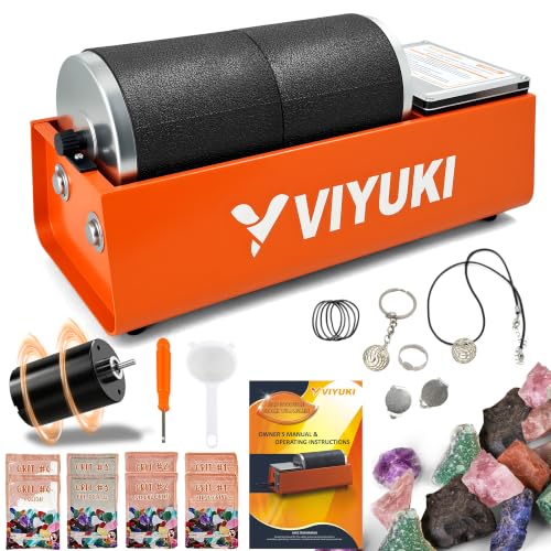 Professional Rock Tumbler Kit -6LB Rock Polisher(Double Barrel) - style: 6LB