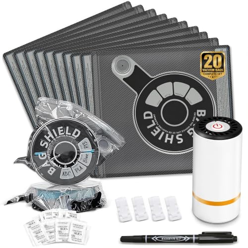 SHOWPIN Filament Vacuum Storage Kit: 20PCS 3D Printer Filament Vacuum Bags