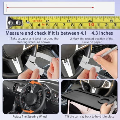 Car Steering Wheel Desk, 2-in-1 Car Food Tray