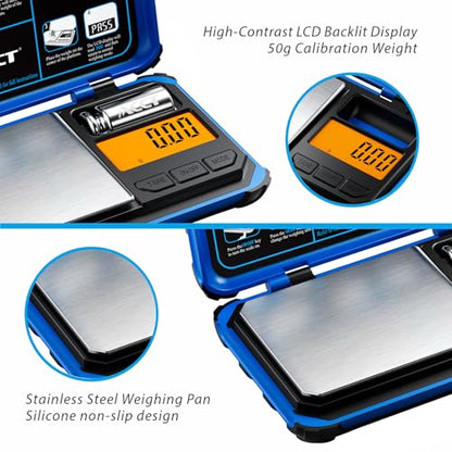 Precision Pocket Scale, 200gx0.01g Jewelry gram Scale - color: Blue