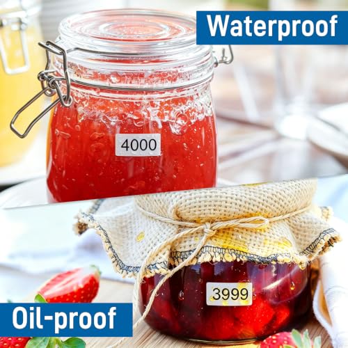 2001-4000 0.4"x0.8" Waterproof Vinyl Inventory Number Stickers - color: 2001-4000(2000 Pcs)