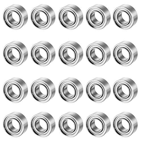 uxcell 20pcs MR63ZZ 3mmx6mmx2.5mm Double Shielded Miniature Deep Groove Ball Bearing - size: 3mmx6mmx2.5mm